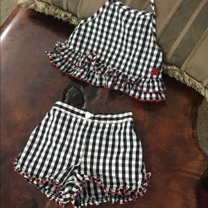 A matching shorts set size small three years old